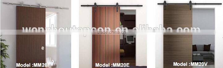 Black Antique Style Steel Rustic Modern Interior Solid Wood Sliding Barn Door Hardware