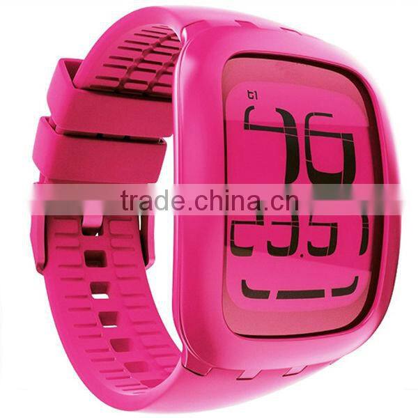 2015 hot seller silicone bracelet cheap digital watch red