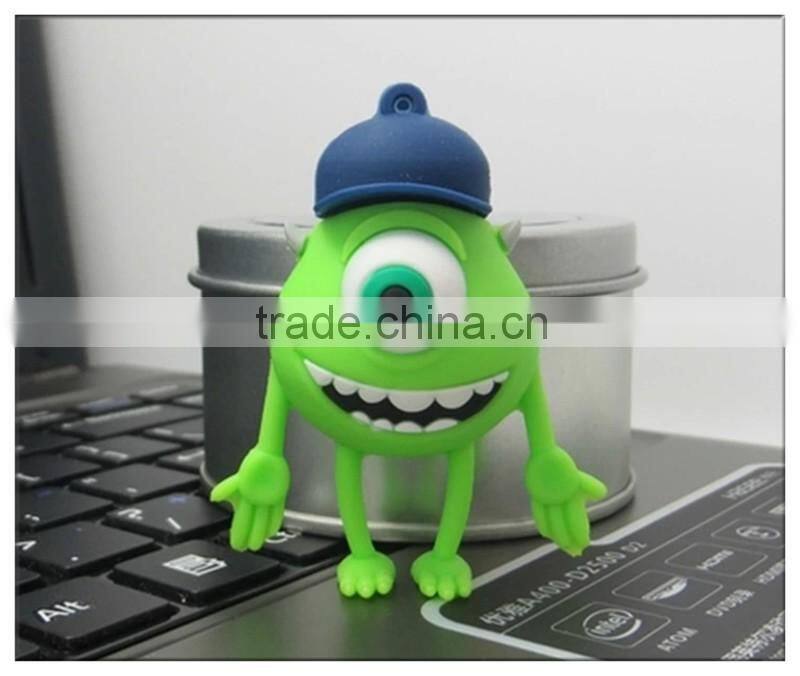 Green monster PVC cartoon usb stick hot sale (PVC-CT838)