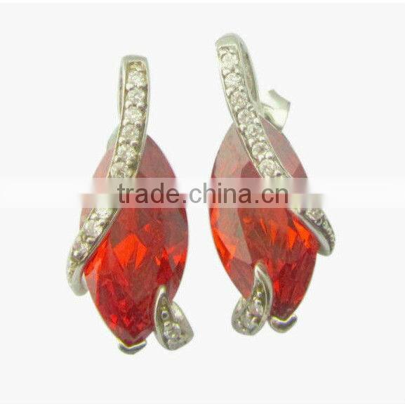 2014 fashion oval opal Exaggeration earring studs