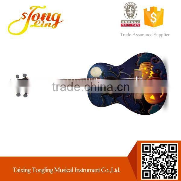 Best Brand Halloween Style Art Uklele basswood guitar Good Gifts For Student
