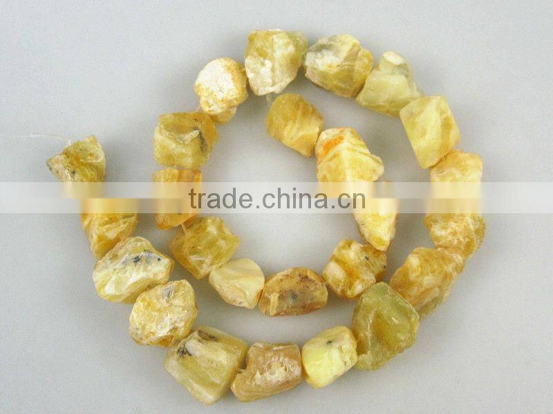 Yellow opal rough nugget for jewelry making
