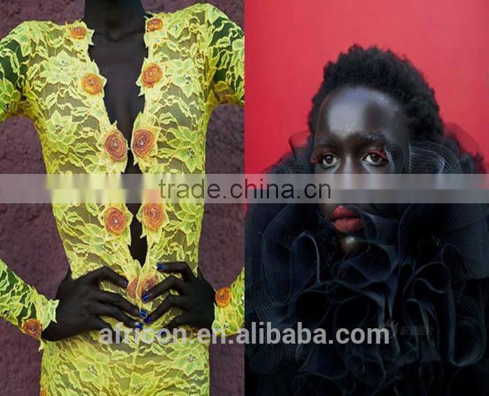 New High Quality in Tulle Lace French Lace Fabric in Modern Design for Wedding Dress lace fabric