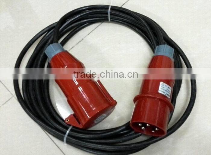 soft rubber power junction cable with 32A 5pin plugs