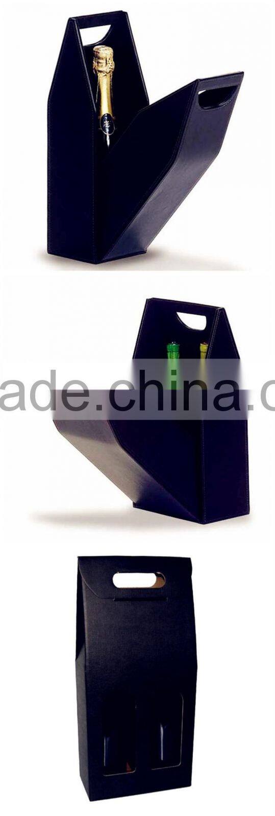 Cheap leather wine bottle box