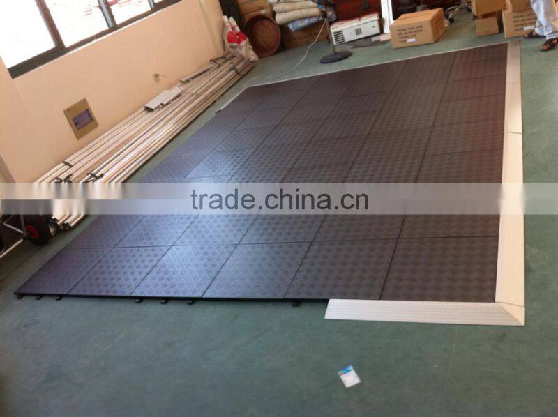 Interlocking PP PVC floor Wood Look Laminate PVC Plastic Flooring dance floor