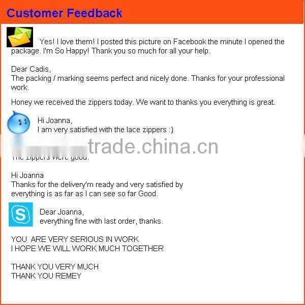 zipper factory wholesale clear pvc zipper for bag