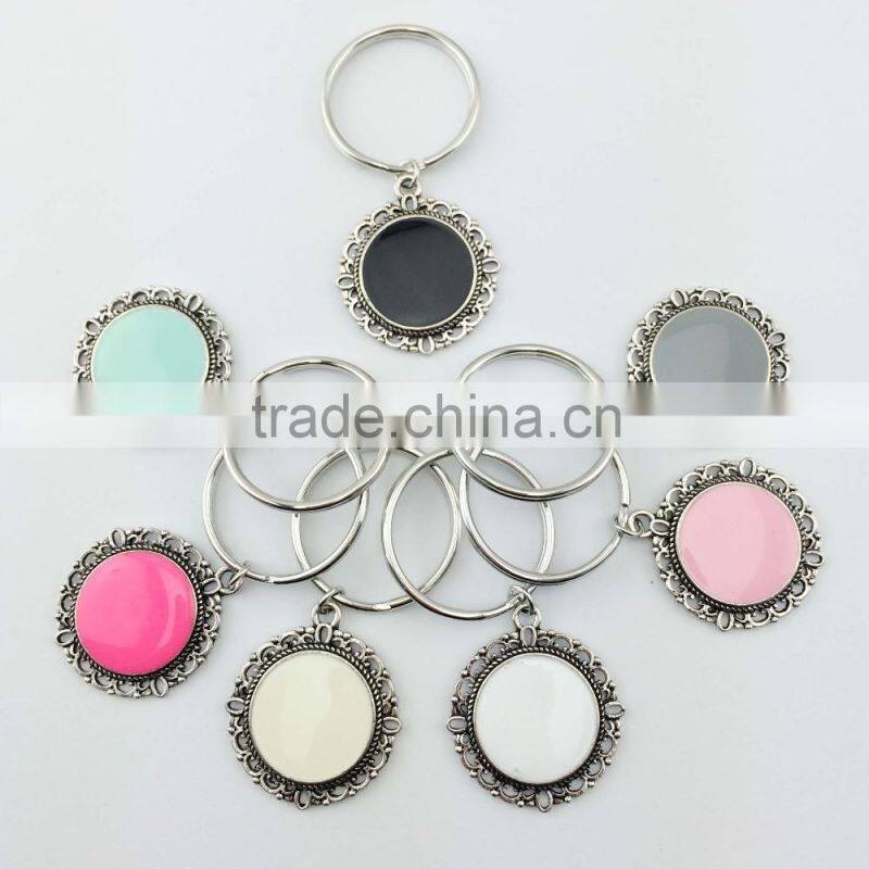 Faux Fur Personalized key chains Monogrammed Acrylic Puff Ball Keychain