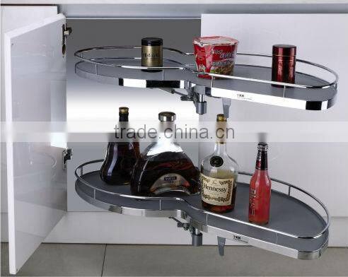 TKK 270 degree kidney-shaped metal kitchen cabinet lazy susan