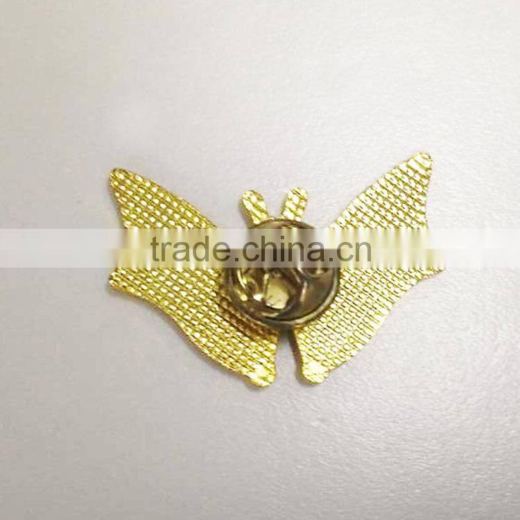 Custom perfect gift brass(zinc alloy) metal butterfly lapel pin badge