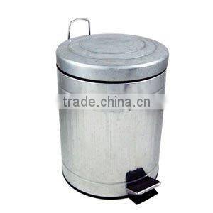 galvanized powder pedal waste bin
