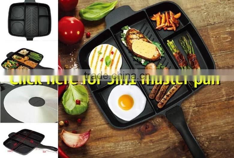 Die-casting aluminum non-stick 3 in 1 frying pan master pan