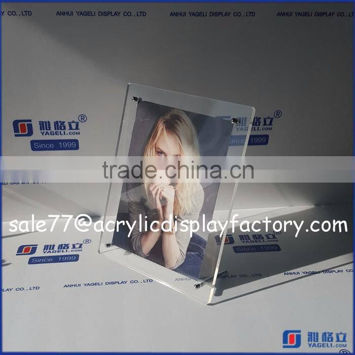 top quality popular design custom made acrylic magnetic photo frame
