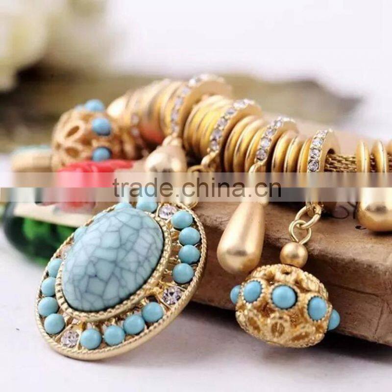 Vintage Statement Necklace,Jewellery Pendant Necklace For Women,Beaded Chain Necklace