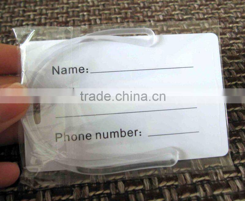 simple luggage id tag with pvc strap (M-PT281)