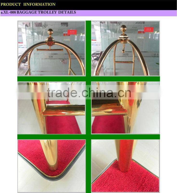 Metal Hotel Luggage Trolley For Trantsporting Luggage