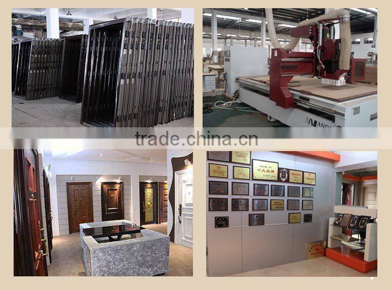 Luxury heat isolated steel wood polyurethane foam door