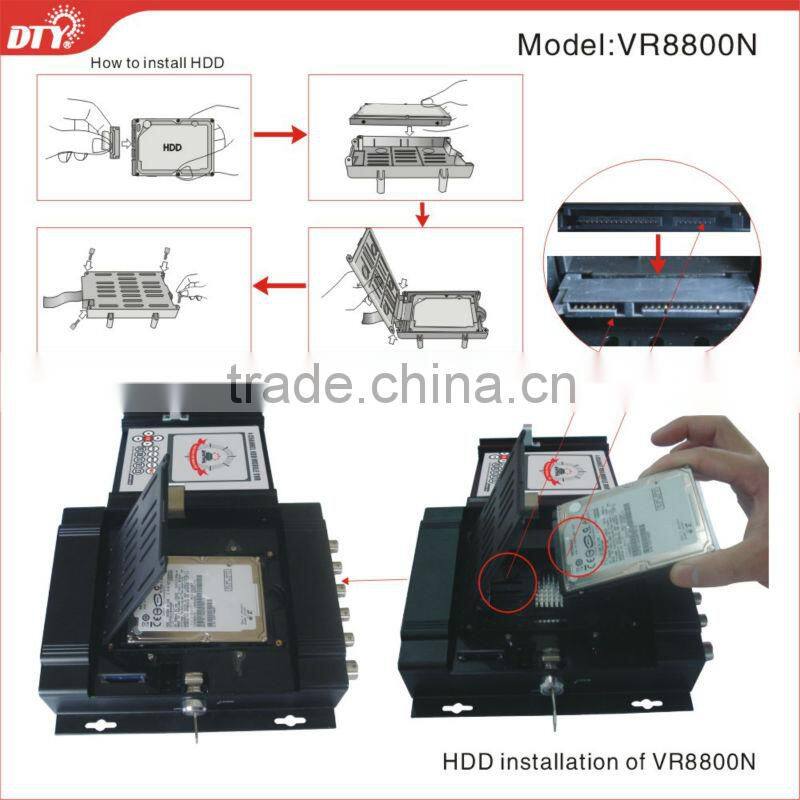 4 Channel H.264 Mobile DVR Support 2TB 32SD Card