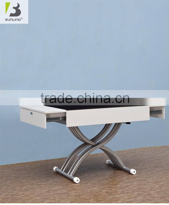 Glass Lift Up Coffee Table Tea Table For Modern Small Rooms