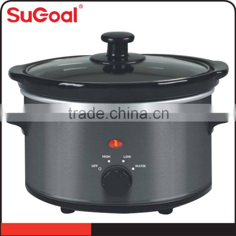 1.5L ceramic slow cooker with GS ROHS certs