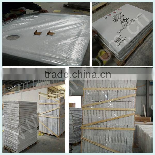 SUNZOOM 2 side aclove tile flange shower tray,semi-circle shower tray,shower base