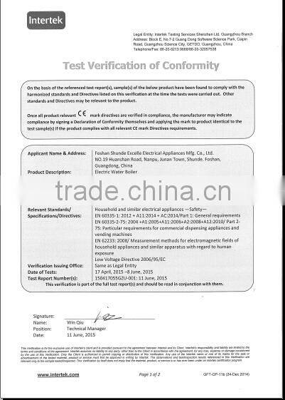 8L home/ office use double layer rapid portable electric drinking water boiler