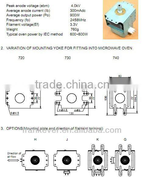 MWO magnetron-2M217, air-cooled