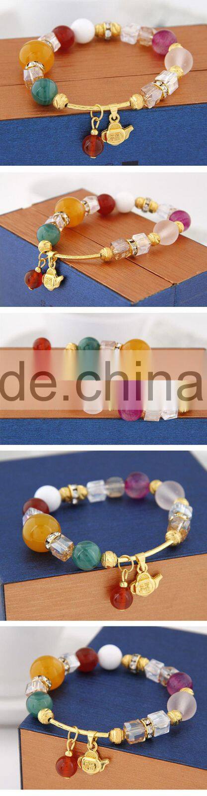 2015 fashion bracelet jewelry, bracelet for sale, crystal bead bracelet