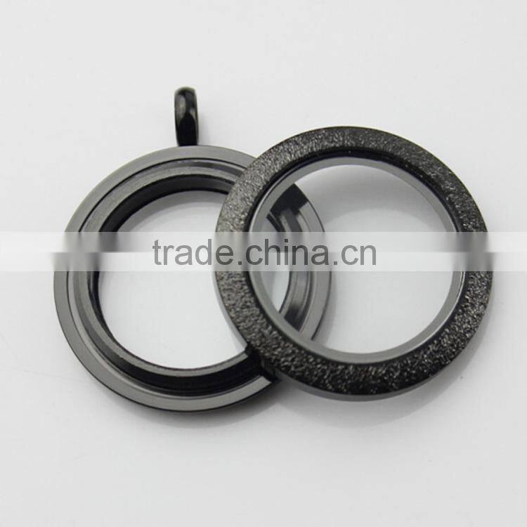 Trending Hot Rose Gold 316L Stainless Steel Screw Twist Sparkle 25mm Floating Charms Lockets