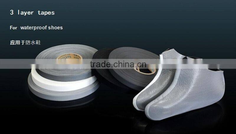 3-layer hot air waterproof seam sealing tape for jackets, winder wear, shoes and boots