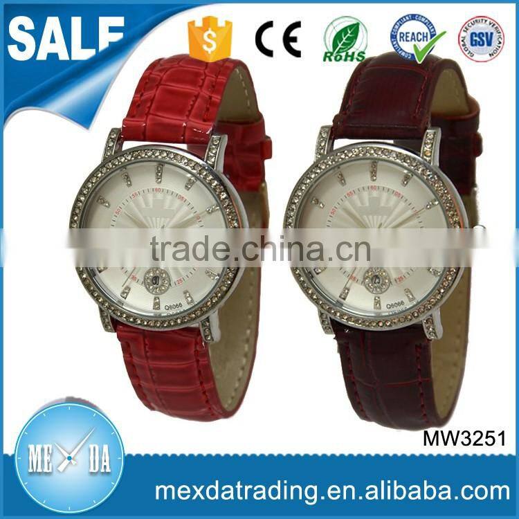 Hight quality fashiondesign diamond alloy case quartz women watch