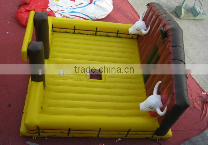 Amusement park-inflatable bullfight