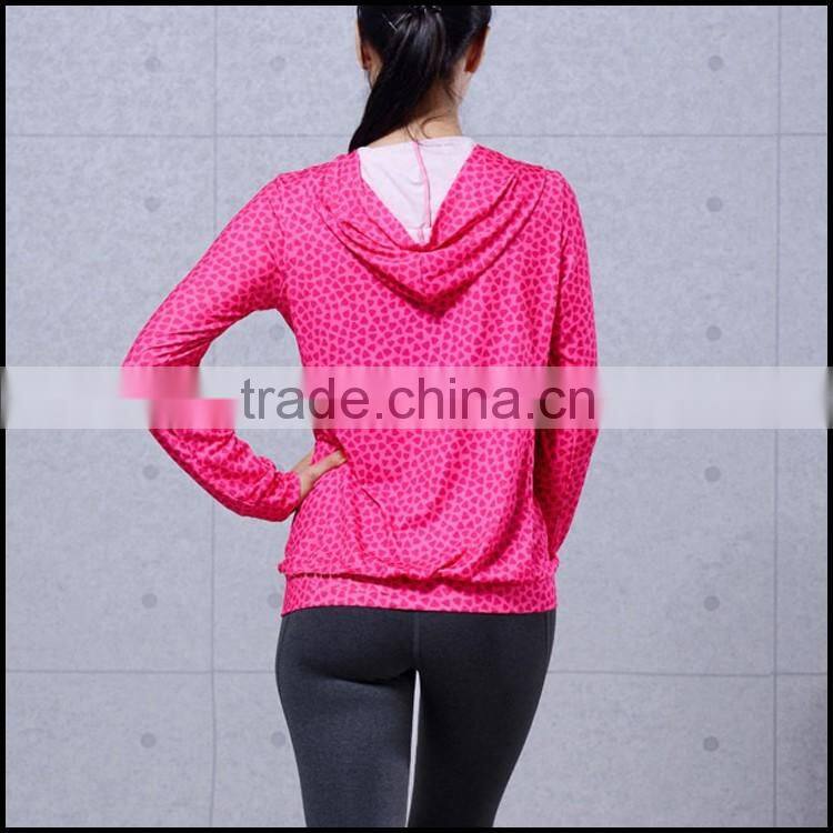 Women Thin Slim Fit Zipper Pullover Light Weight Fitness Active Athletic Workout Running Hoodie Wholesale