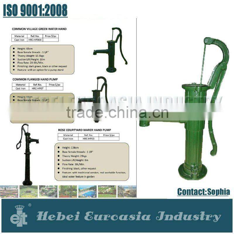 Mini Type Cast Iron Water Hand Pump for Garden Decorative