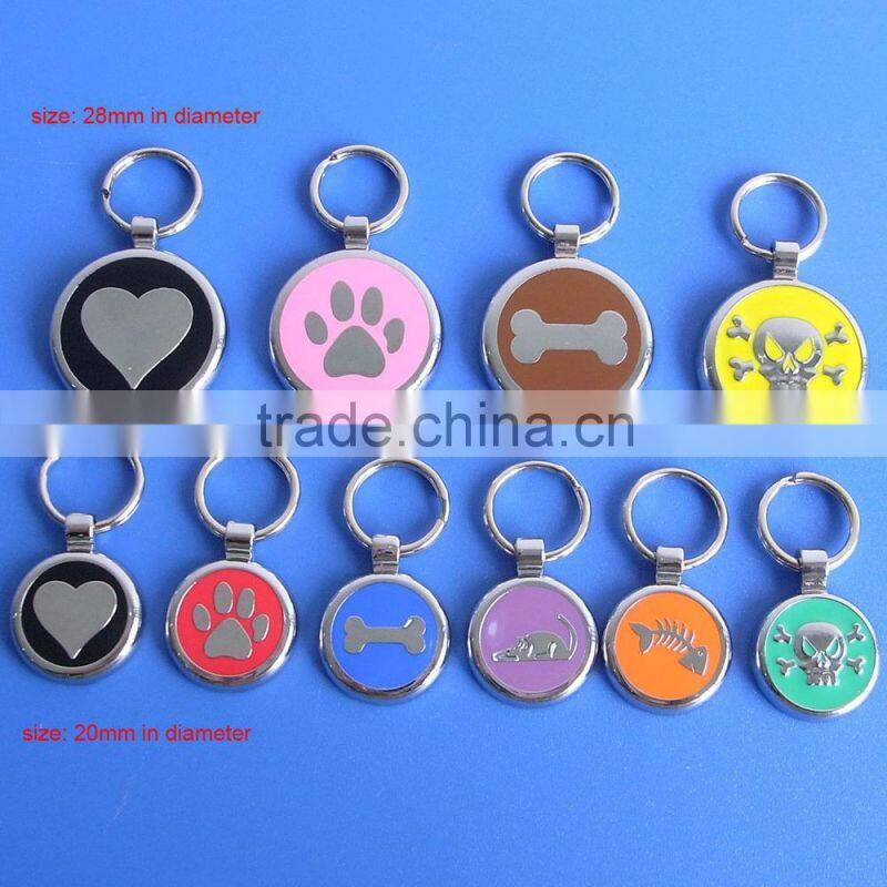 Aluminium heart coloured tags/anodized aluminium dog tag