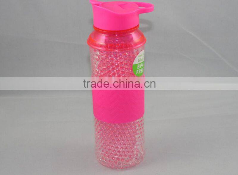 Ice Cooling Double Wall Insulated Non Toxic Drink Bottle with Straw