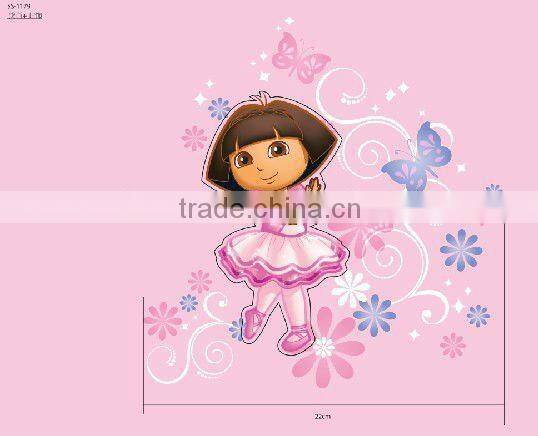 with lights sticker patches clothes garment cartoon dora tshirt