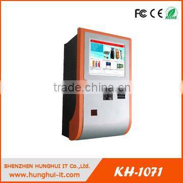 High Quality Wall Mounted Internet Kiosk / Ticket Printer Touch Screen Kiosk / Wall Mount Information KIosk