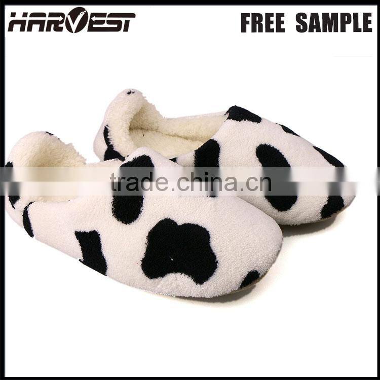 Winter custom plush woman flat indoor slipper,lady indoor warm slipper