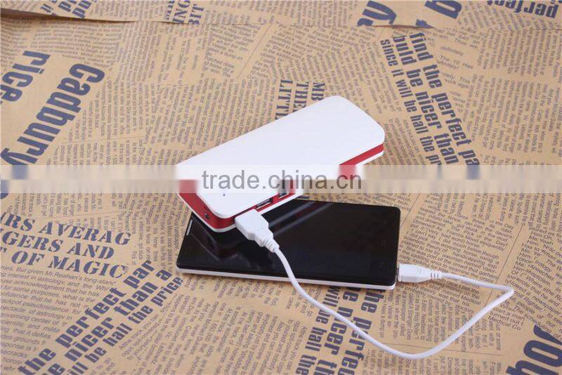fashionalbe 5V/1A 5V/2.1A dual output power bank for hp