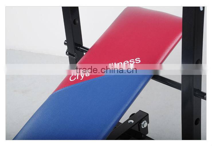 Fitness Equipment Folded Weight Bench with adjustable barbel set