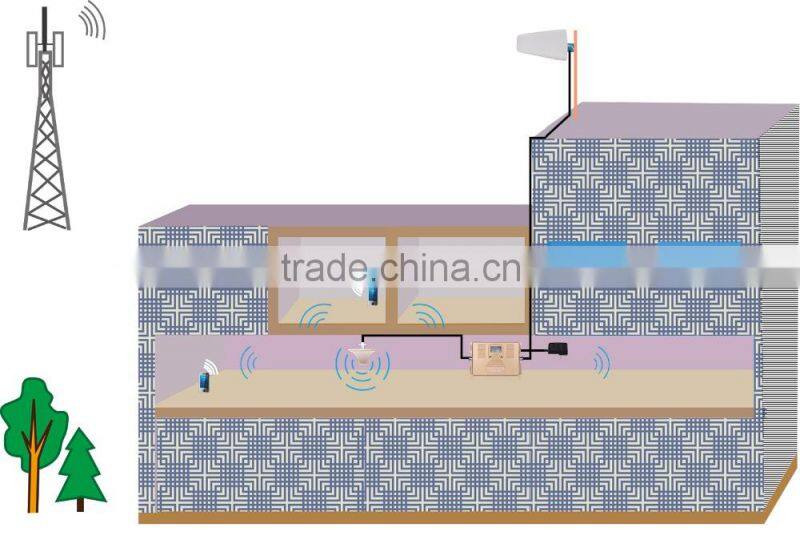 smart LCD display dual band 1800&2100 mobile signal amplifier