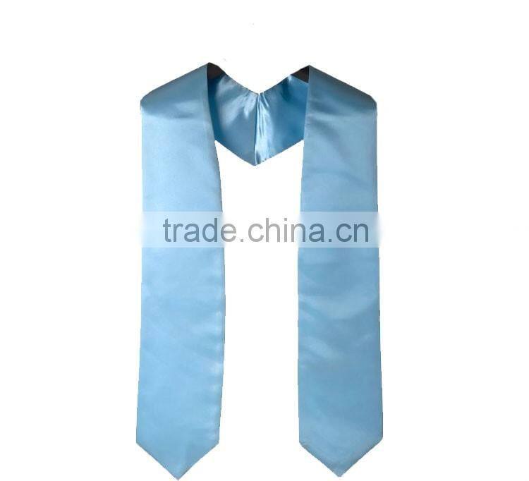 Wholesale Plain Graduation Stole Blue