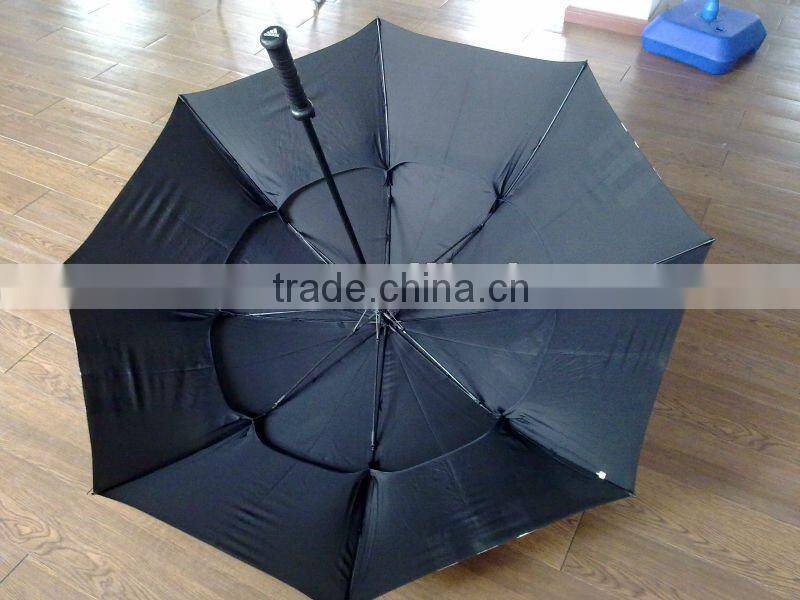 Durable promotional fiberglass windproof golf umbrella