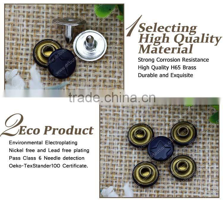 Nickle-free brass rivets metal decorative garment rivet