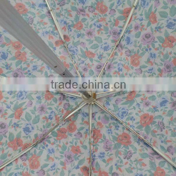 Super tiny lady flower sun rain 4-foding umbrella