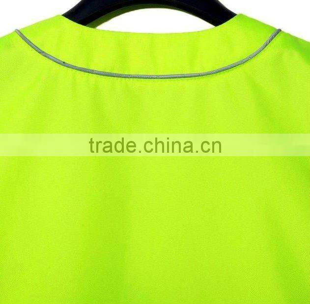 Fluorescence Green reflectitive material workwear vests