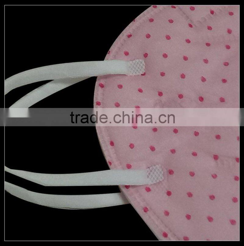 Pink spunlace nonwoven fabric C-shape protective face mask with valve