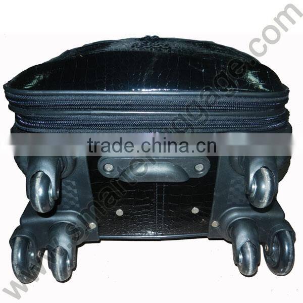 Cheap 6 Wheels PU Suitcase