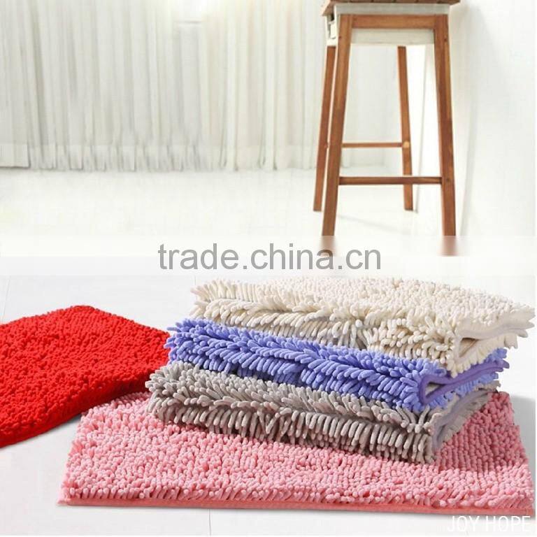 100% polyester microfiber chenille rug